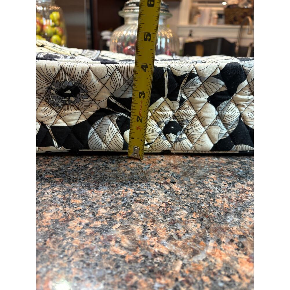 Vera Bradley Attache/Laptop Bag Black and White Camellia Pattern *Retired* - Picture 6 of 14